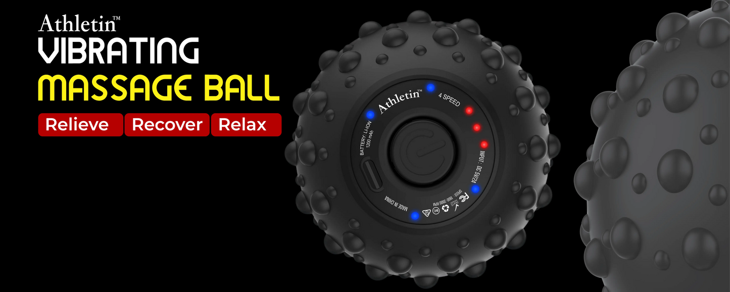 Athletin Vibrating Massage Ball - Deep Tissue Muscle Pain Relief and Recovery athletin