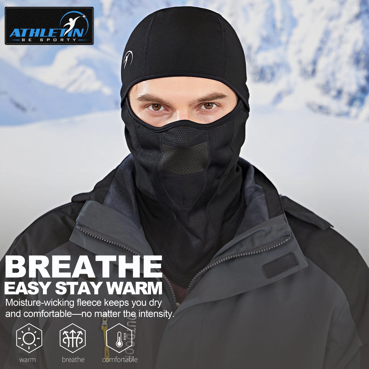 Balaclava Ski Mask – Winter Face Mask for Men & Women Cold Weather Gear athletin
