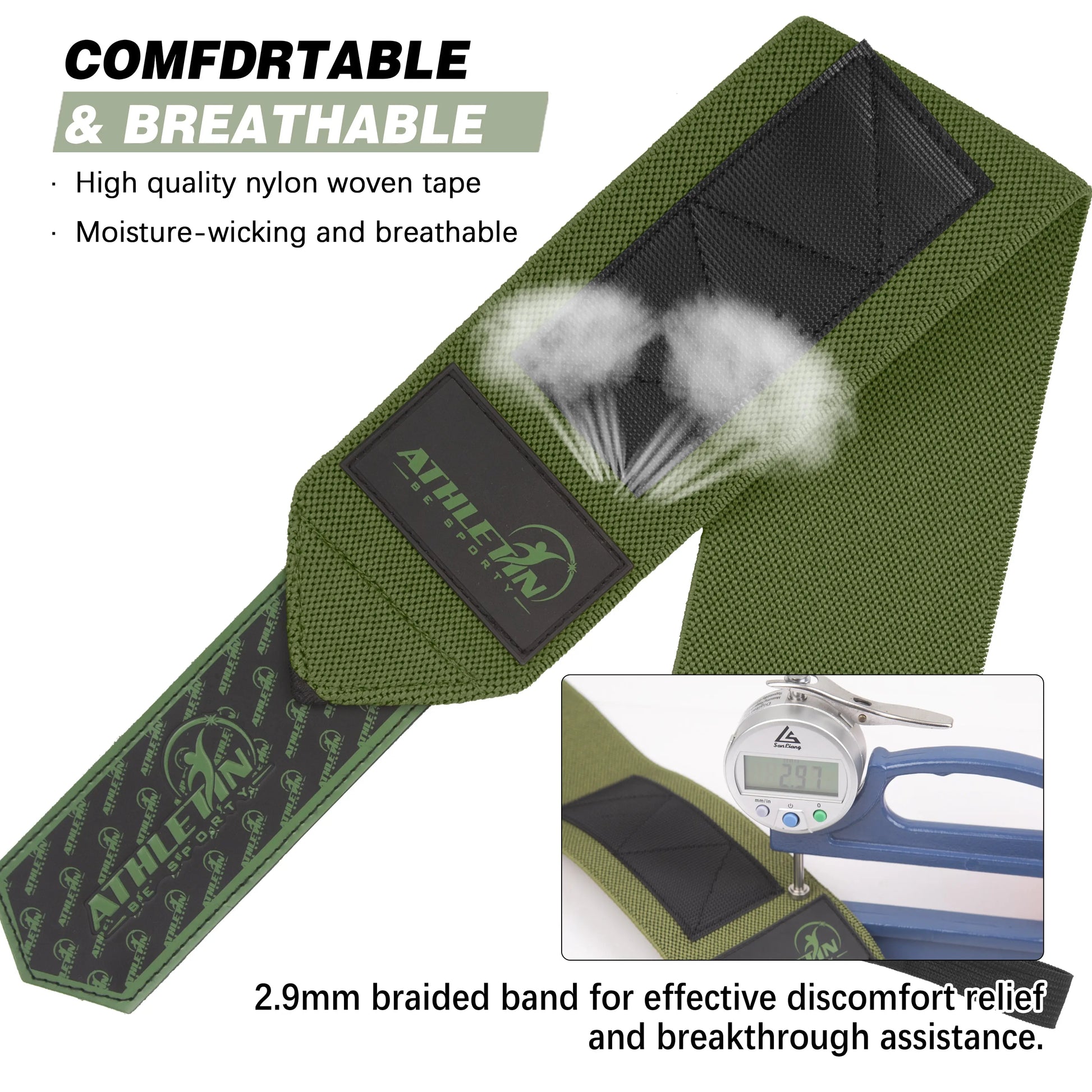 Wrist Wraps 18" Heavy-Duty Support with Thumb Loop for Lifting & Training | Athletin Be Sporty  athletin