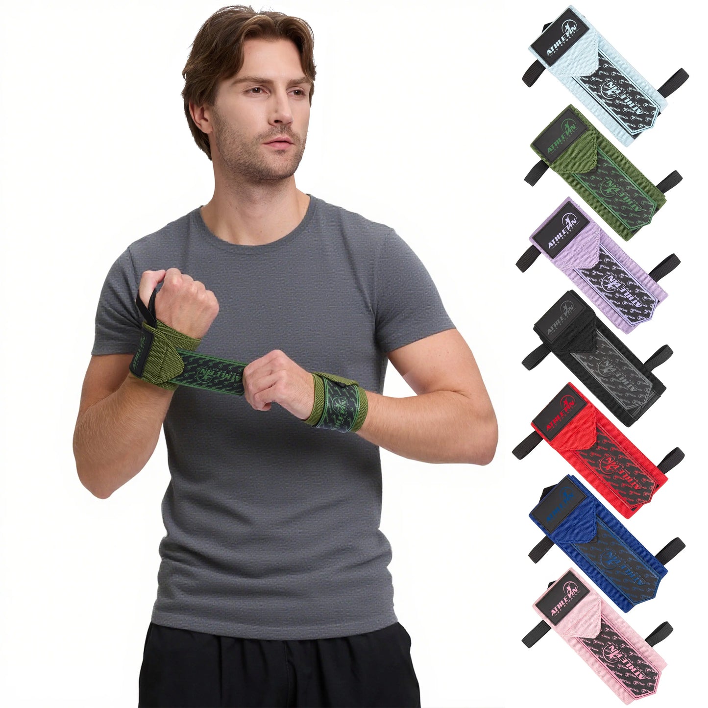 Wrist Wraps 18" Heavy-Duty Support with Thumb Loop for Lifting & Training | Athletin Be Sporty  athletin