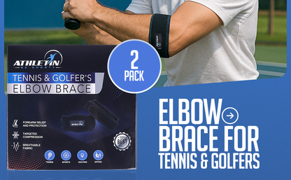 Elbow Compression Strap Pair – 2-Pack for Both Arms | Athletin Be Sporty