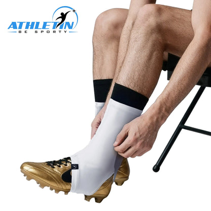 Football Spats – Compression Fit Over Cleat, Front View | Athletin Be Sporty