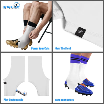 Athletin Shoe Spats – All Three Colors Side by Side: Black, Pink, White