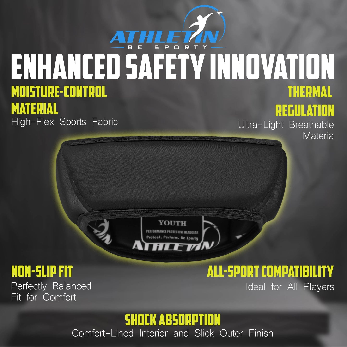 Soft Shell Sports Headgear for Flag Football & Multi-Sport by Athletin Be Sporty  athletin