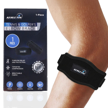 Elbow Compression Strap for Tennis & Golf Athletes – Front View | Athletin Be Sporty