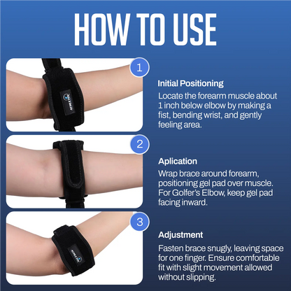 Elbow Compression Strap Side View – Forearm Padding Placement | Athletin Be Sporty