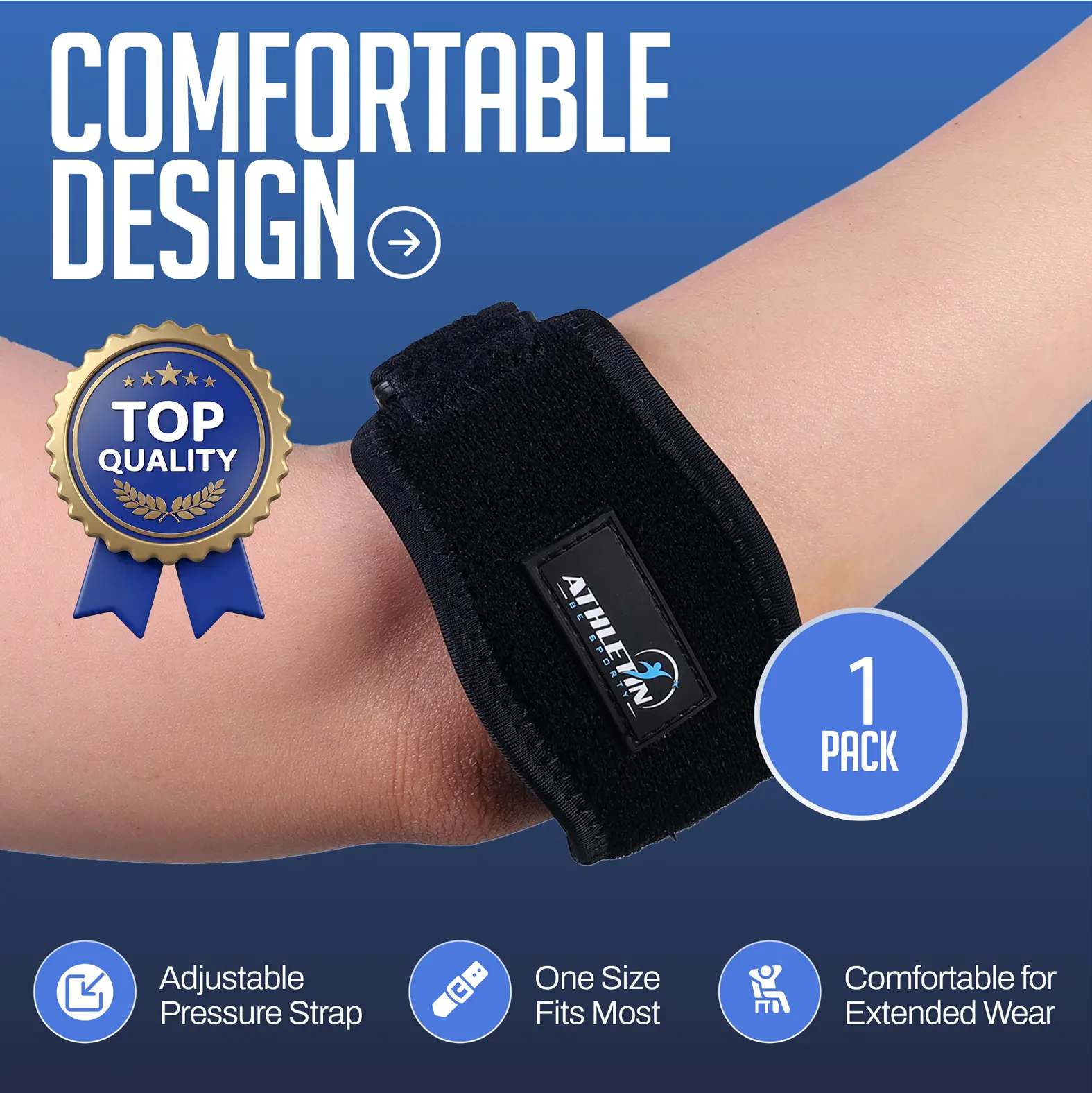 Tennis Elbow Brace Straps for Golfer’s Elbow Pain Relief by Athletin Be Sporty  athletin