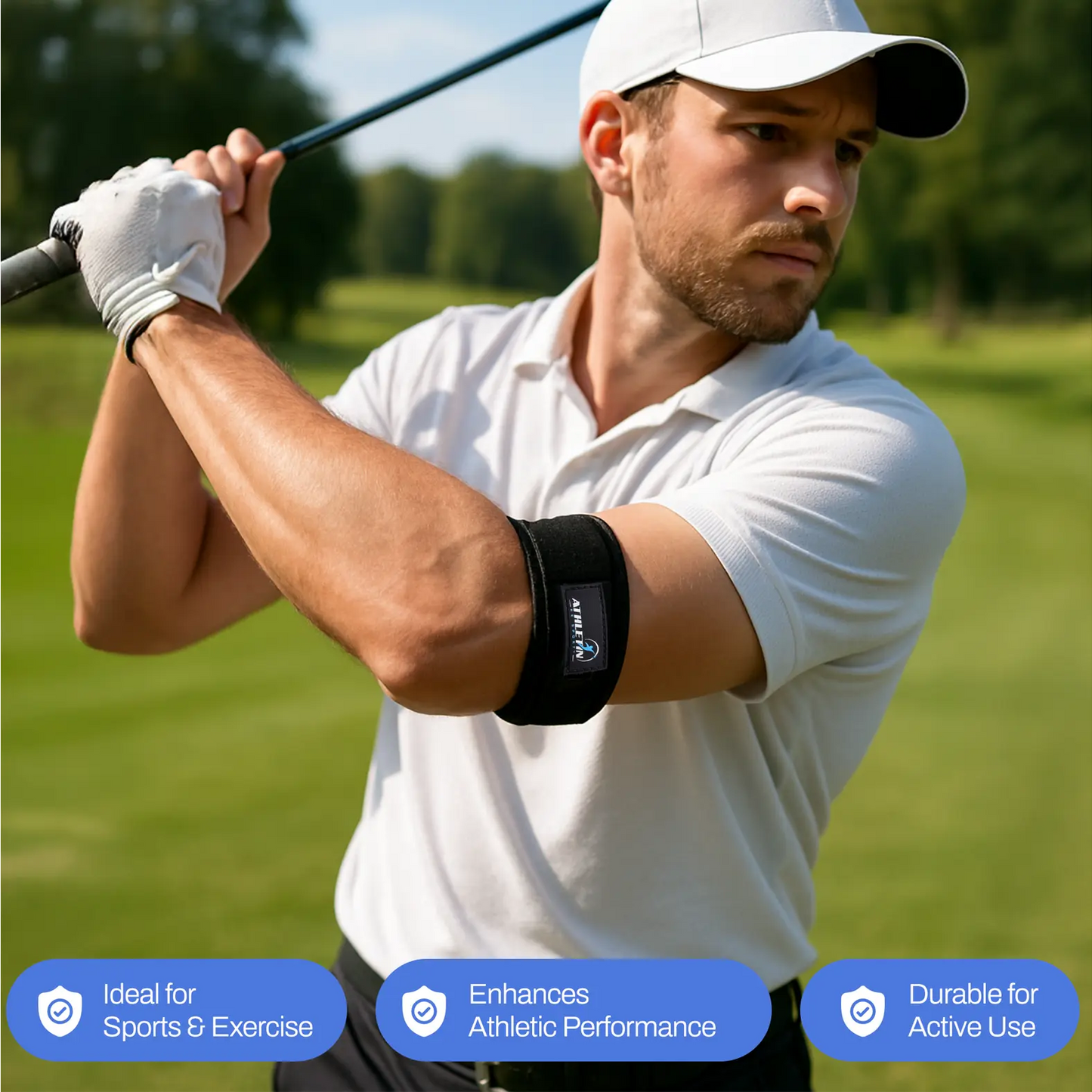 Tennis Elbow Brace Straps for Golfer’s Elbow Pain Relief by Athletin Be Sporty  athletin