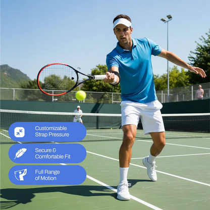 Elbow Compression Strap for Tennis Players – Forearm Support During Serve | Athletin Be Sporty