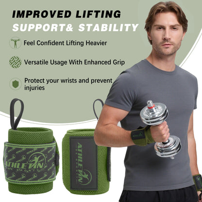 Athletin Heavy Duty Wrist Wraps – Side View Showing Full Length Coverage