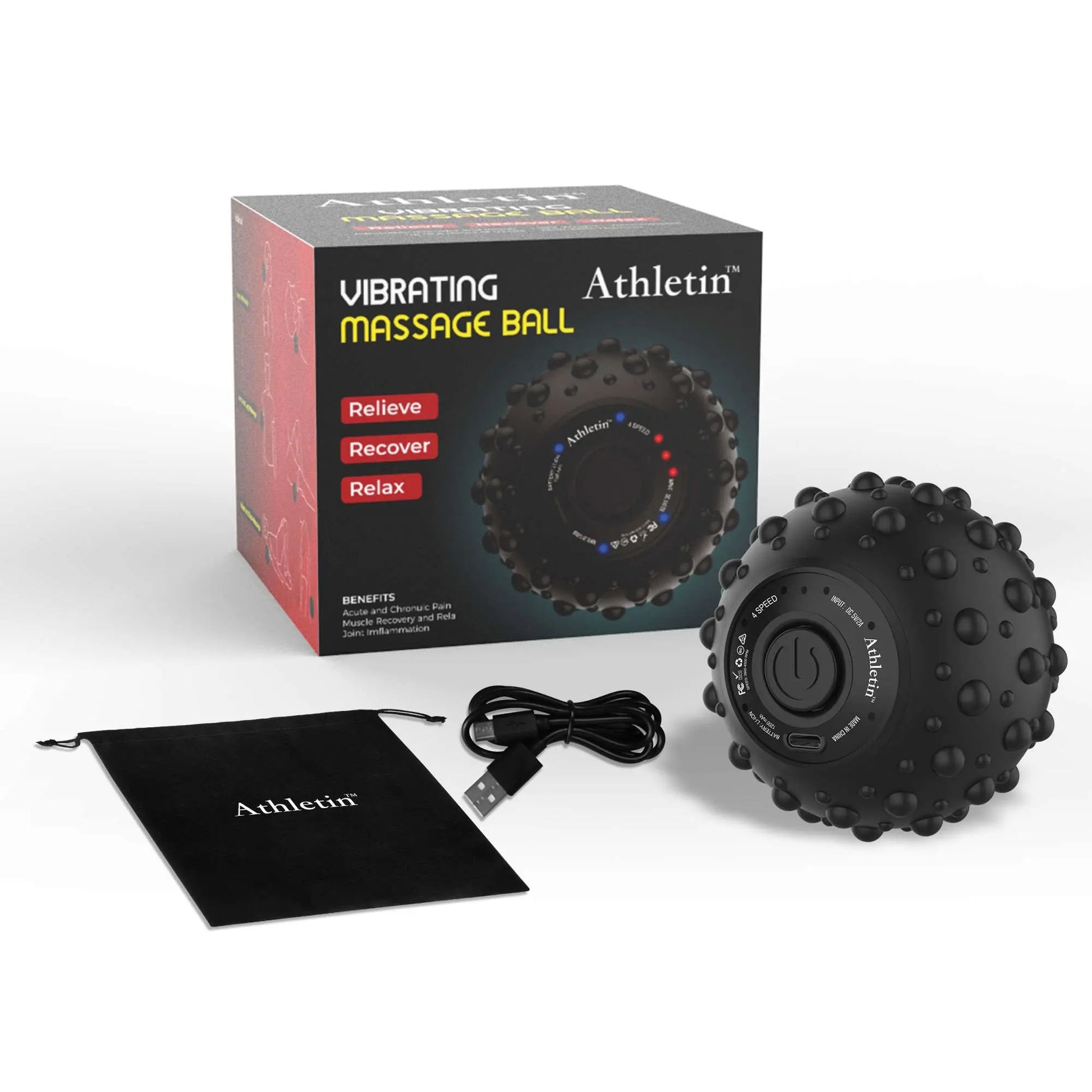 Muscle Pain Relief Vibrating Peanut Massage Ball - Athletin athletin Muscle Pain Relief Vibrating Peanut Massage Ball - Athletin athletin